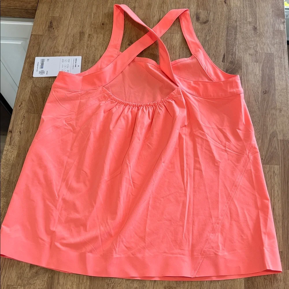 Athleta Women's Bright Coral Tank Top size M NWT - Picture 3 of 8